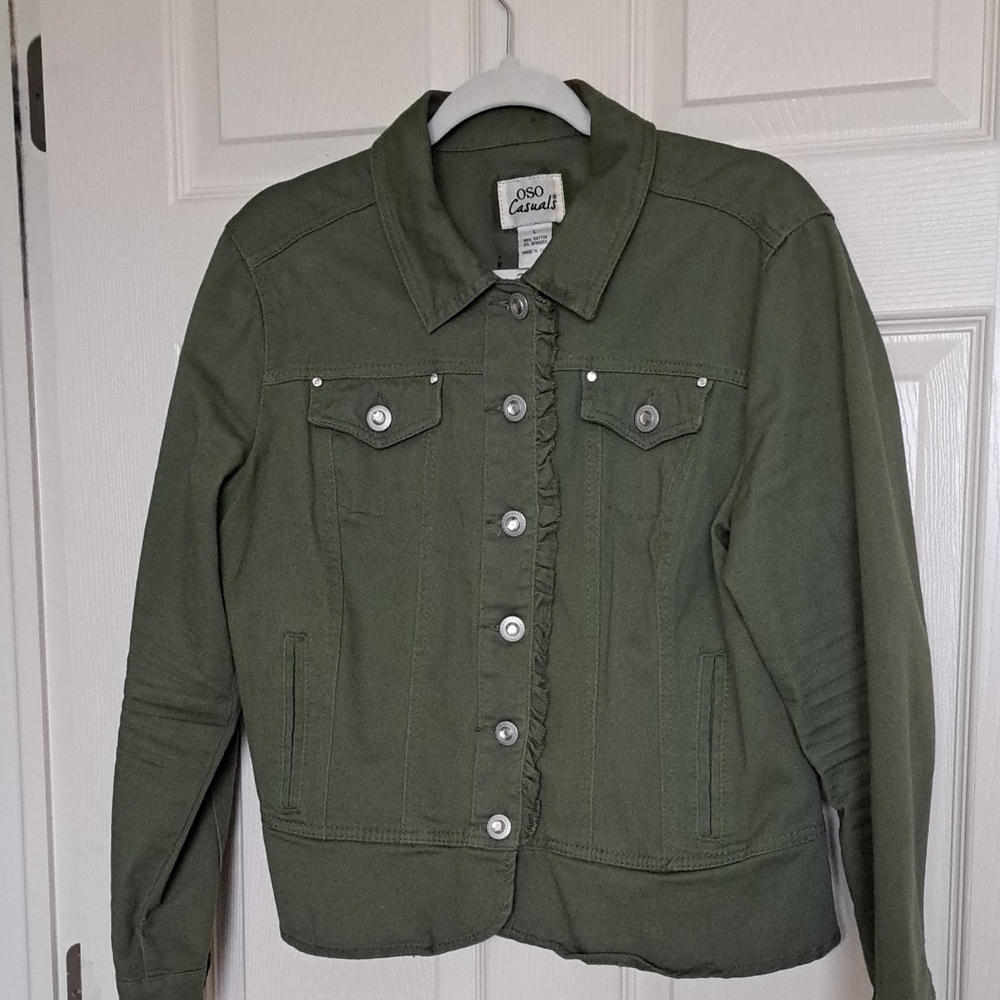 Cute Olive Denim Jacket